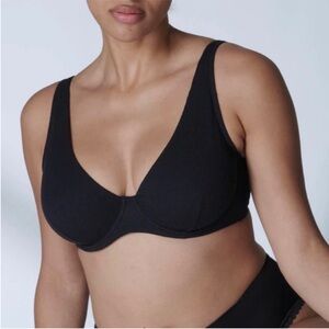 NEW Simone Perele Eugenie ribbed modal plunge bra